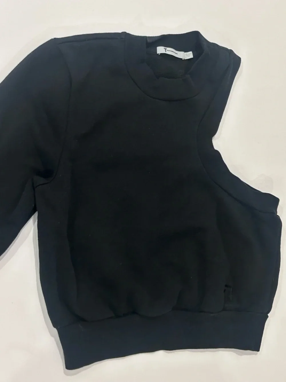 Alexander Wang Black One Sleeve Sweatshirt - T by Alexander Wang - Picture 1 of 6
